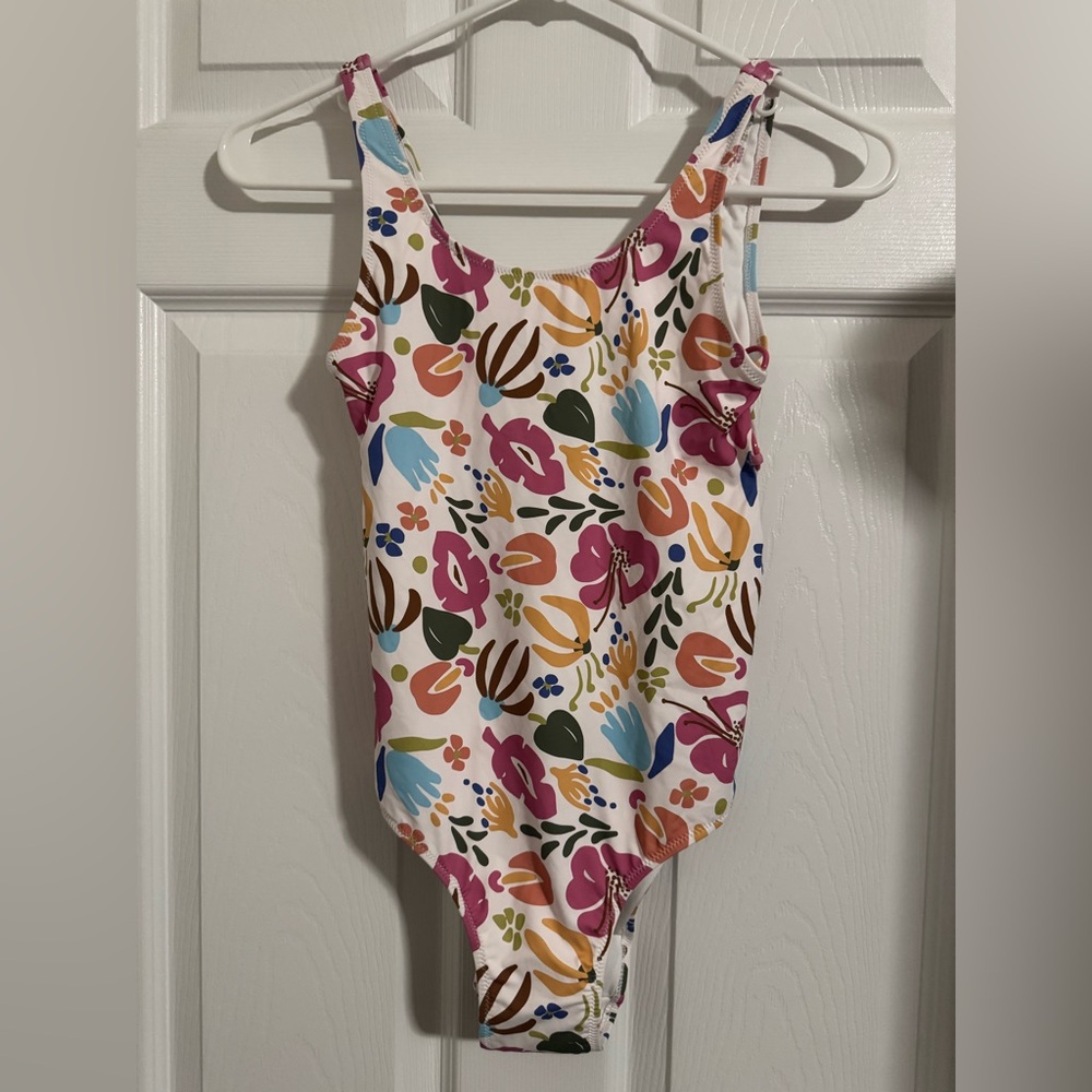 Zara White Floral-Print One-Piece